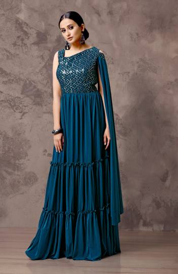 DN 30499 By Amoha Designer Partywear Readymade Gown Collection